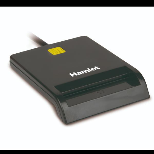 HAMLET HUSCR30 LETTORE DI SMART CARD USB 3.0 PER FIRMA DIGITALE COMPATIBILE CON CRS CNS/TS SPID BLACK